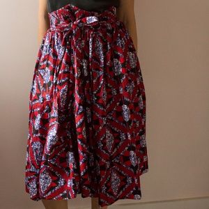 Vintage Africa Print Skirt